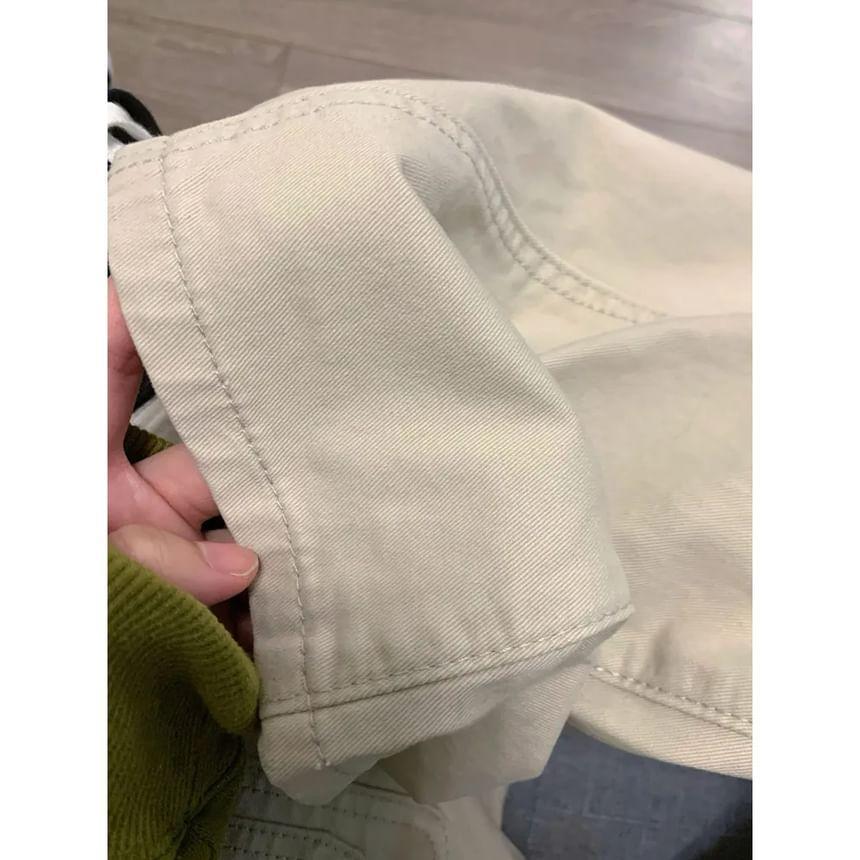 Mid Waist Wide Leg Cargo Jeans Product Image