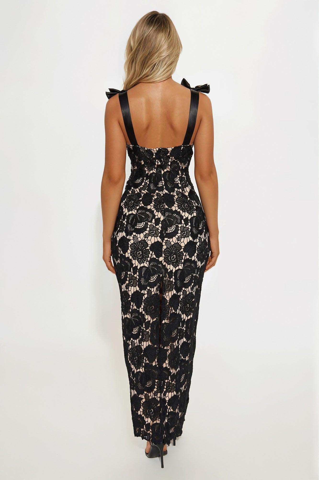 Melodie Lace Maxi Dress - Black Product Image