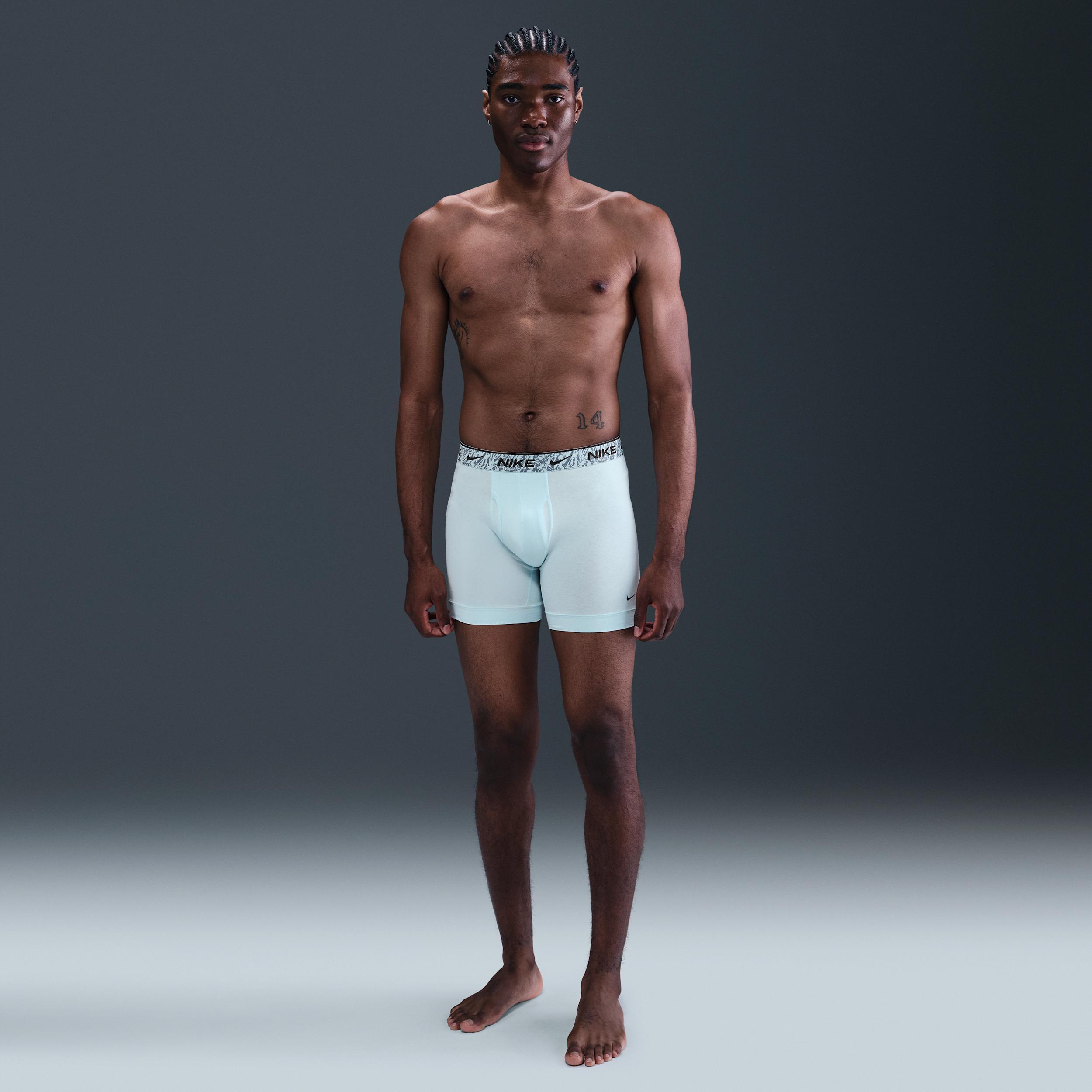 Nike Mens Dri-FIT Essential Cotton Stretch Boxer Briefs (3-Pack) Product Image