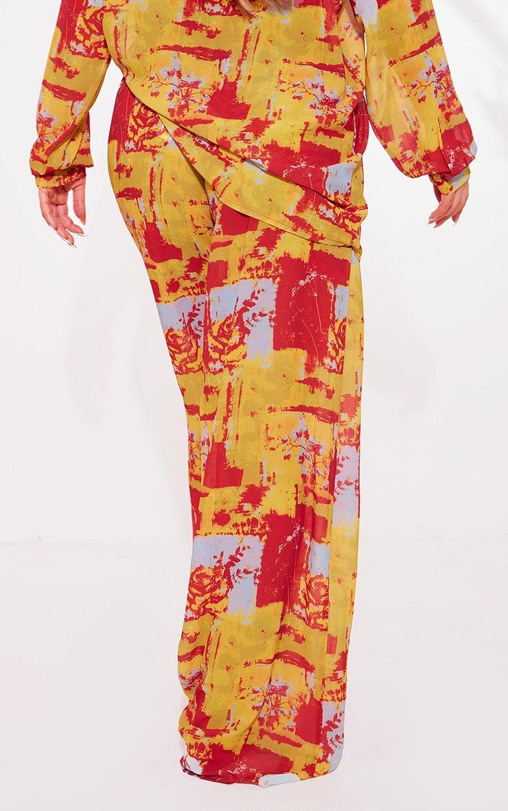 Multi Abstract Print Beach Pants Product Image