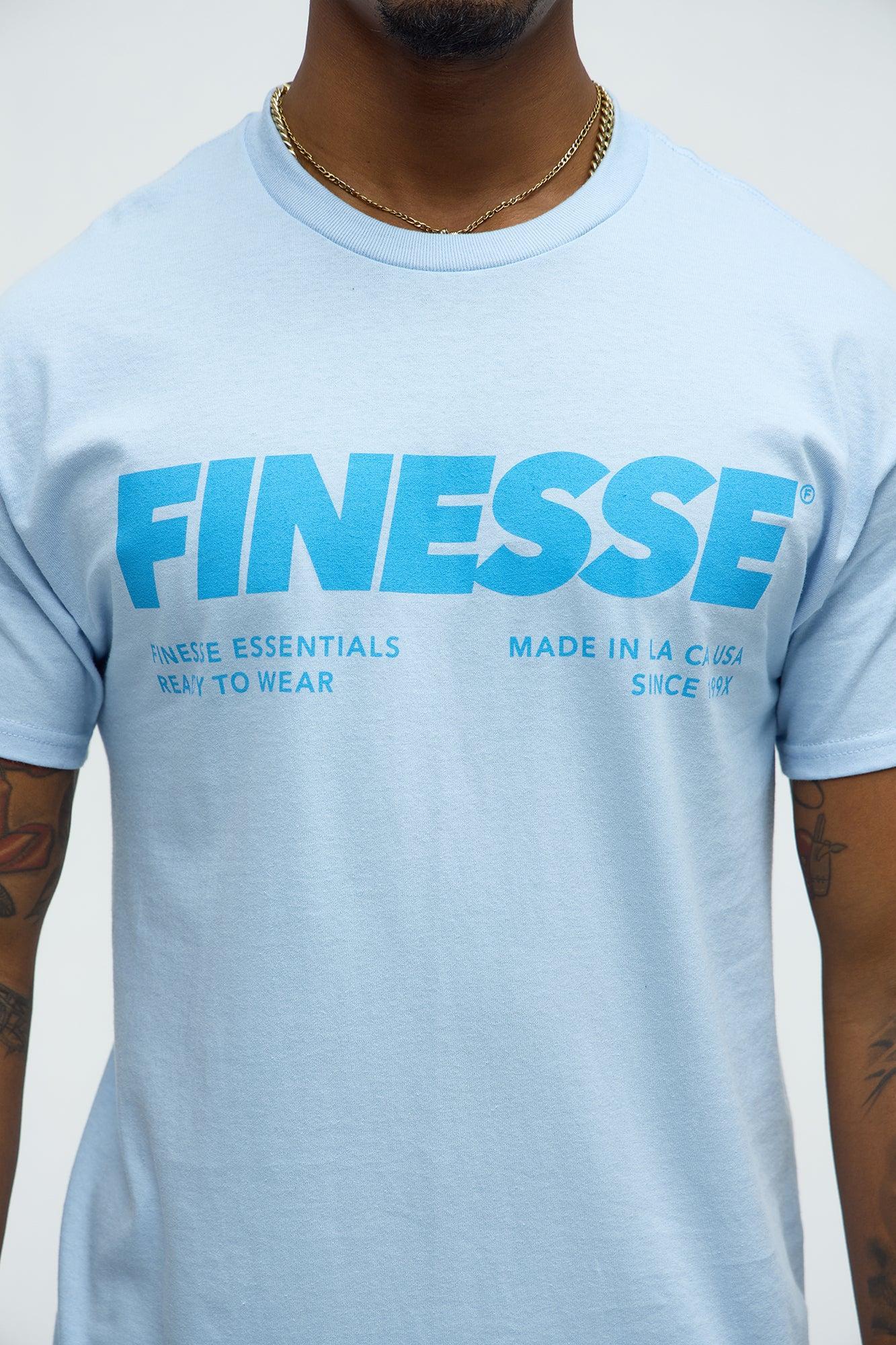 Finesse Short Sleeve Crew Neck T shirt - Light Blue Product Image