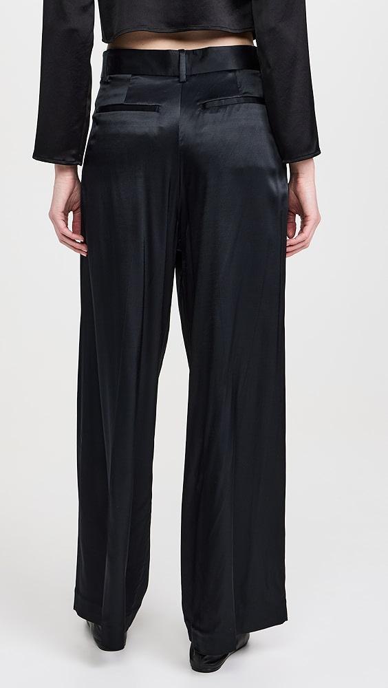 Madewell Super Wide Harlow Pants Stretch Satin | Shopbop Product Image