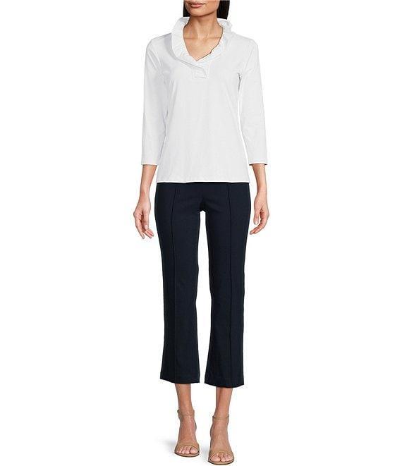 J.McLaughlin Durham 3/4 Sleeve Ruffle Top Product Image