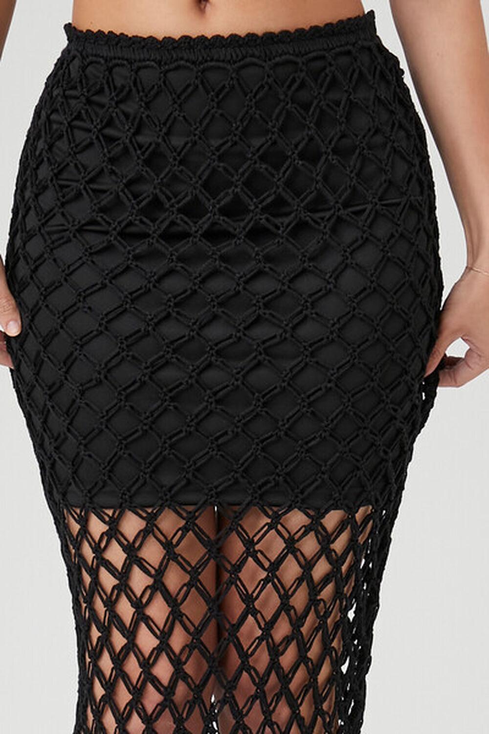 Sweater-Knit Netted Midi Skirt | Forever 21 Product Image