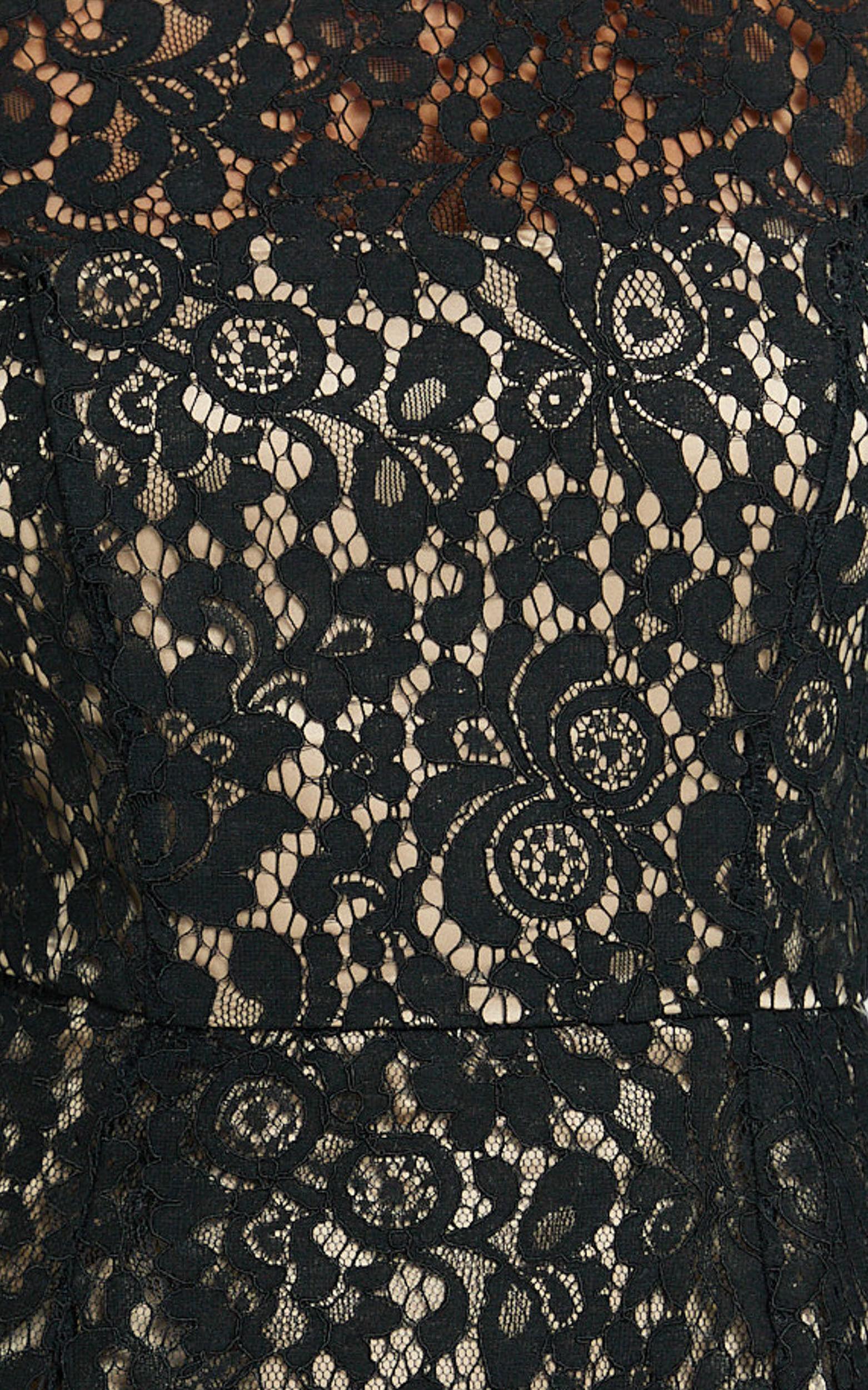 Ness Mini Dress - Long Sleeve Lace Fit And Flare Dress in Black Product Image