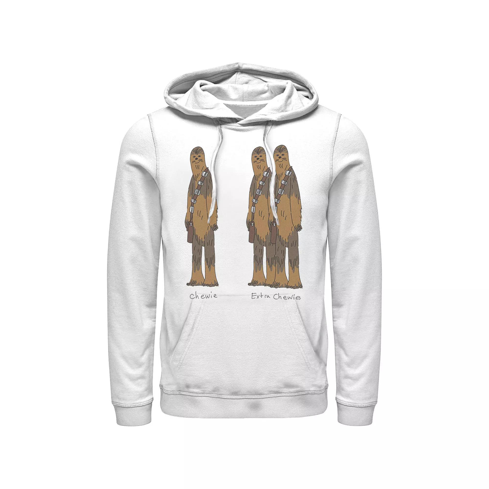 Men's Star Wars Chewie & Extra Chewie Sweatshirt, Size: Medium, White Product Image