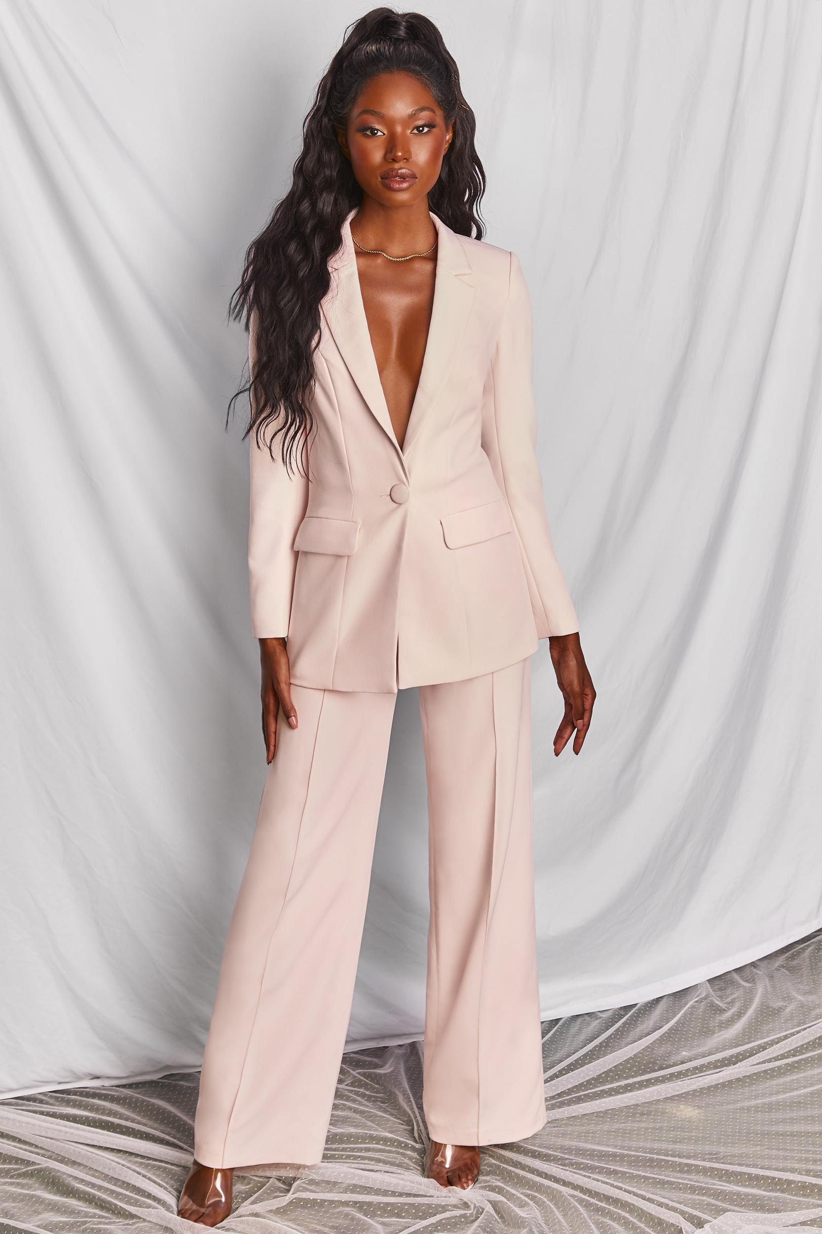 Wide Leg Trousers in Pink Product Image