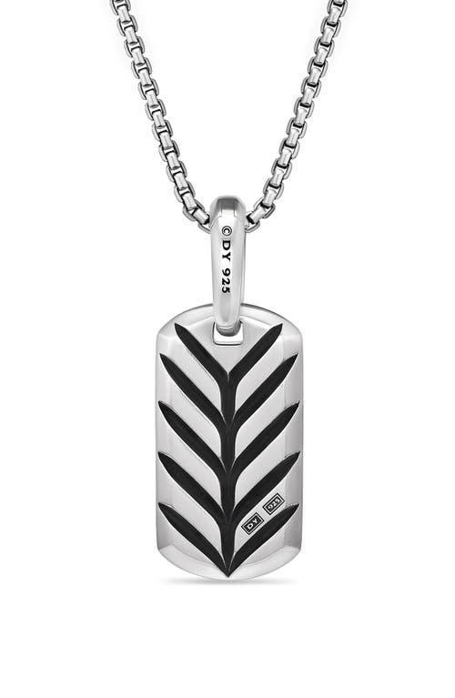 Mens Chevron Tag in Sterling Silver Product Image