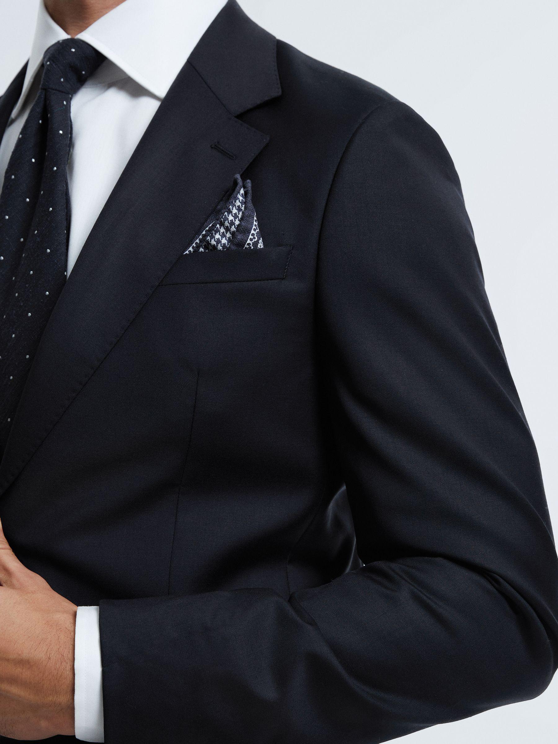 Atelier Wool Cashmere Slim Fit Single Breasted Blazer in Midnight Navy Product Image
