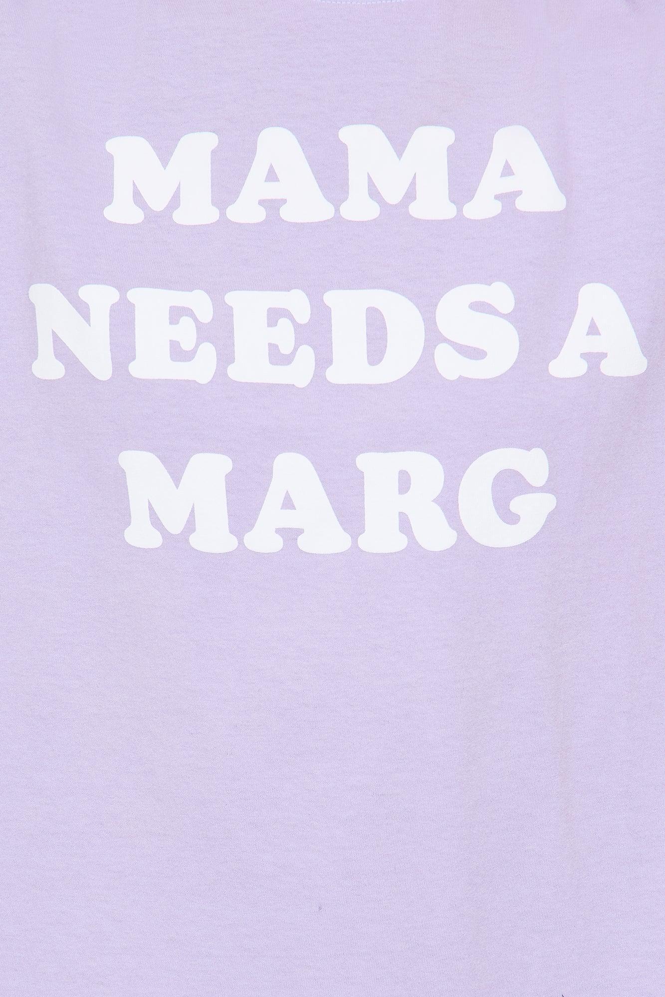 Mama Needs A Marg Oversized Washed Tee - Purple Product Image