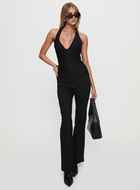 Reide Pants Black Pinstripe Product Image