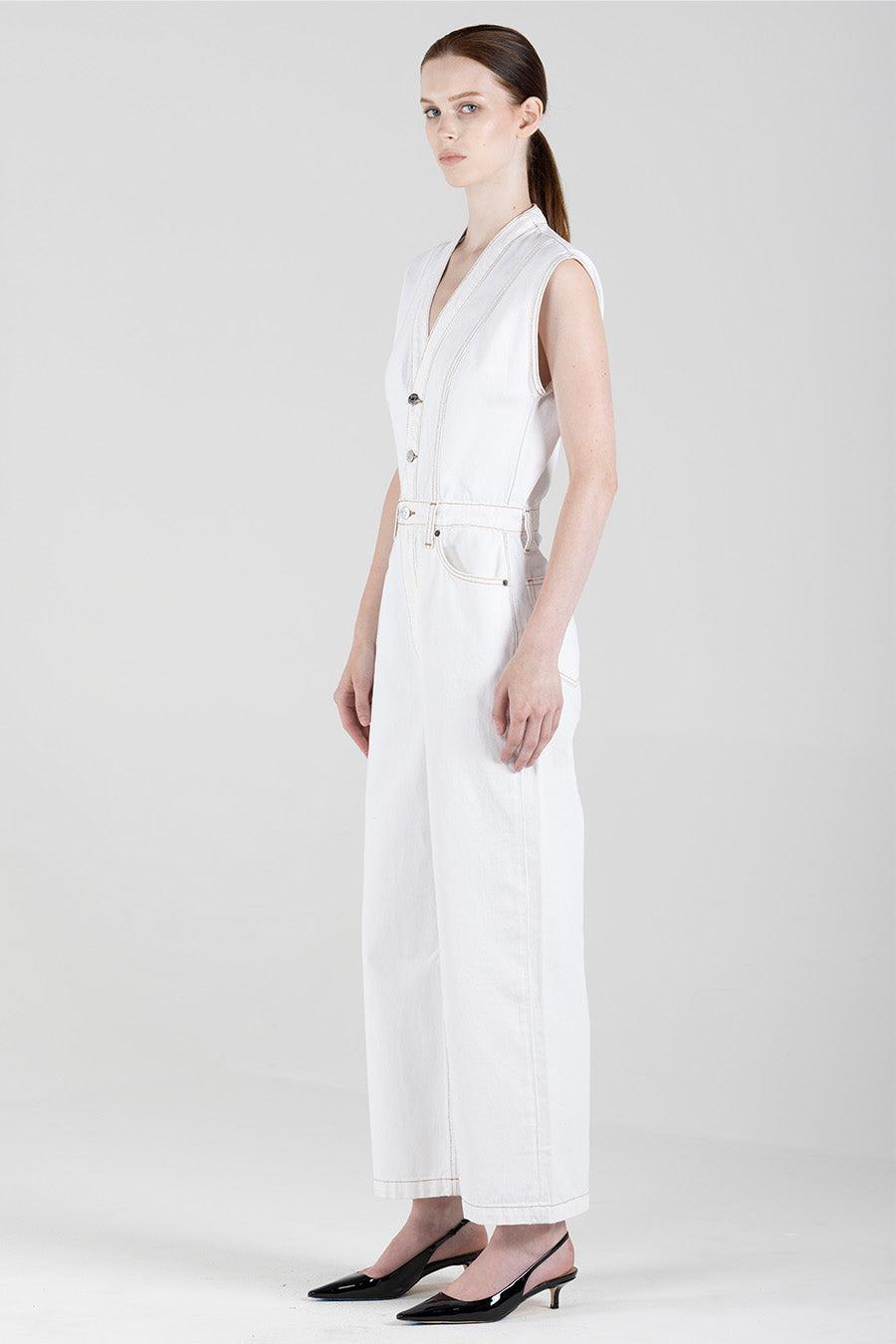 Camden Jumpsuit - Vintage White Product Image