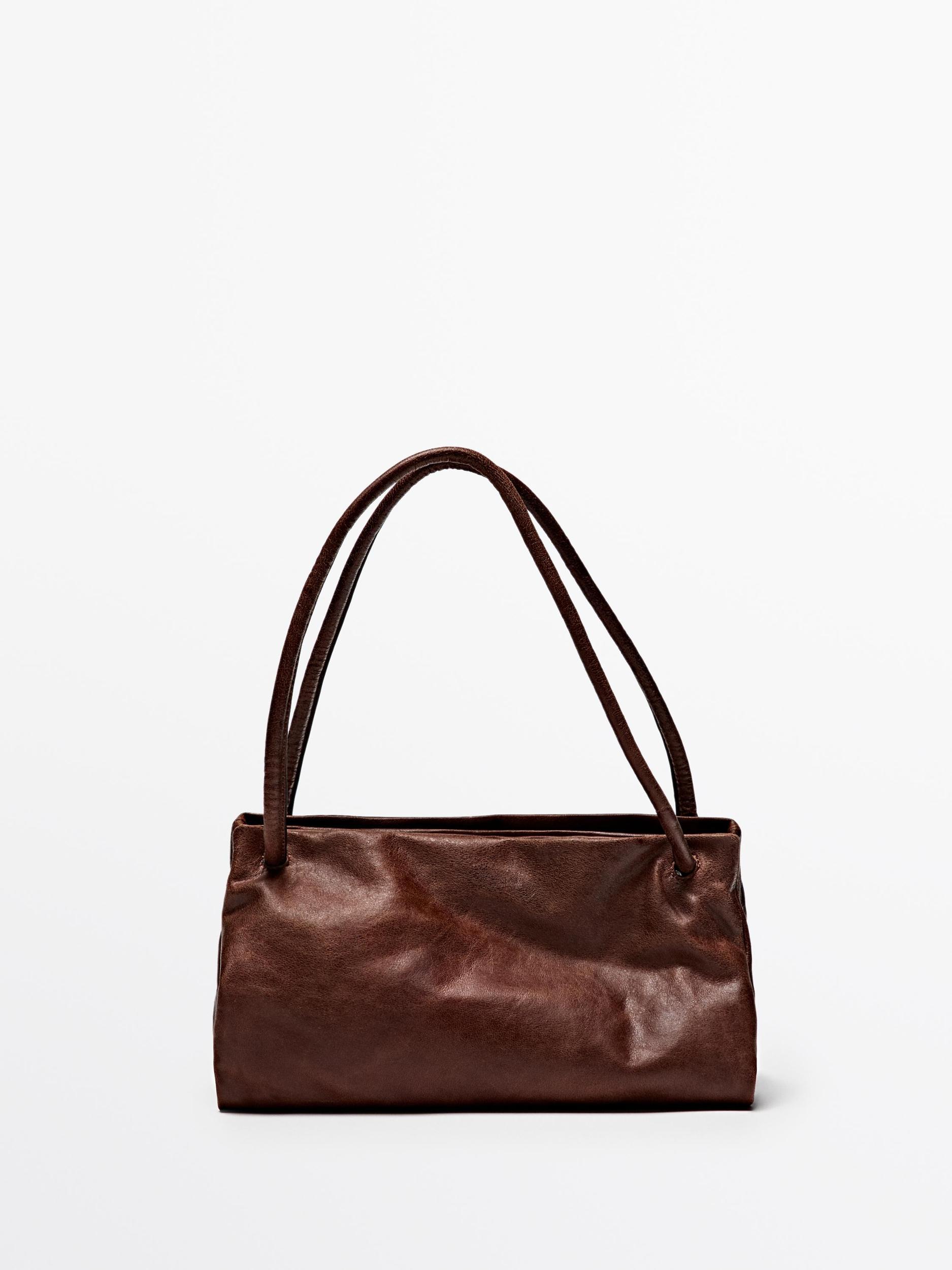 Small nappa leather bag with compartments Product Image