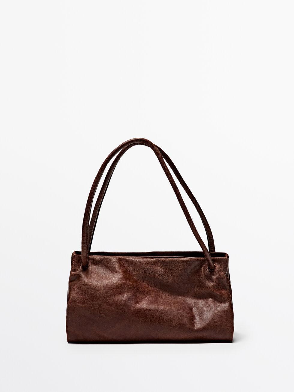 Small nappa leather bag with compartments Product Image