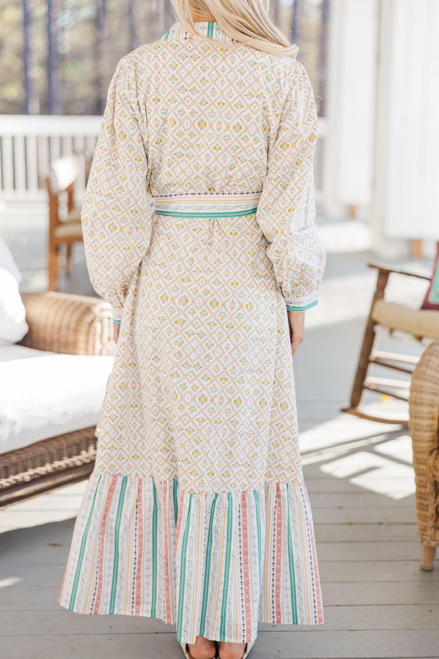 Came To Play Green Floral Maxi Dress Female Product Image
