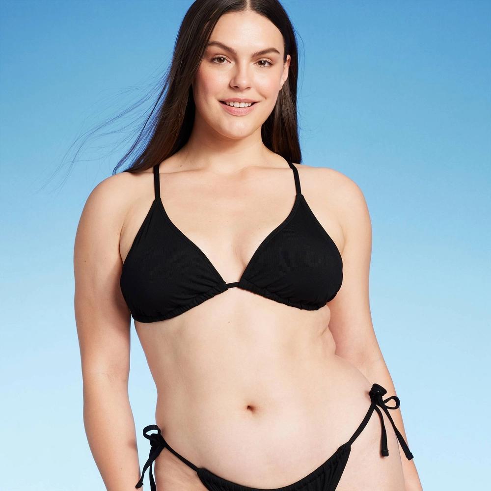 Women's Triangle Ribbed Bikini Top - Shade & Shore™ Product Image