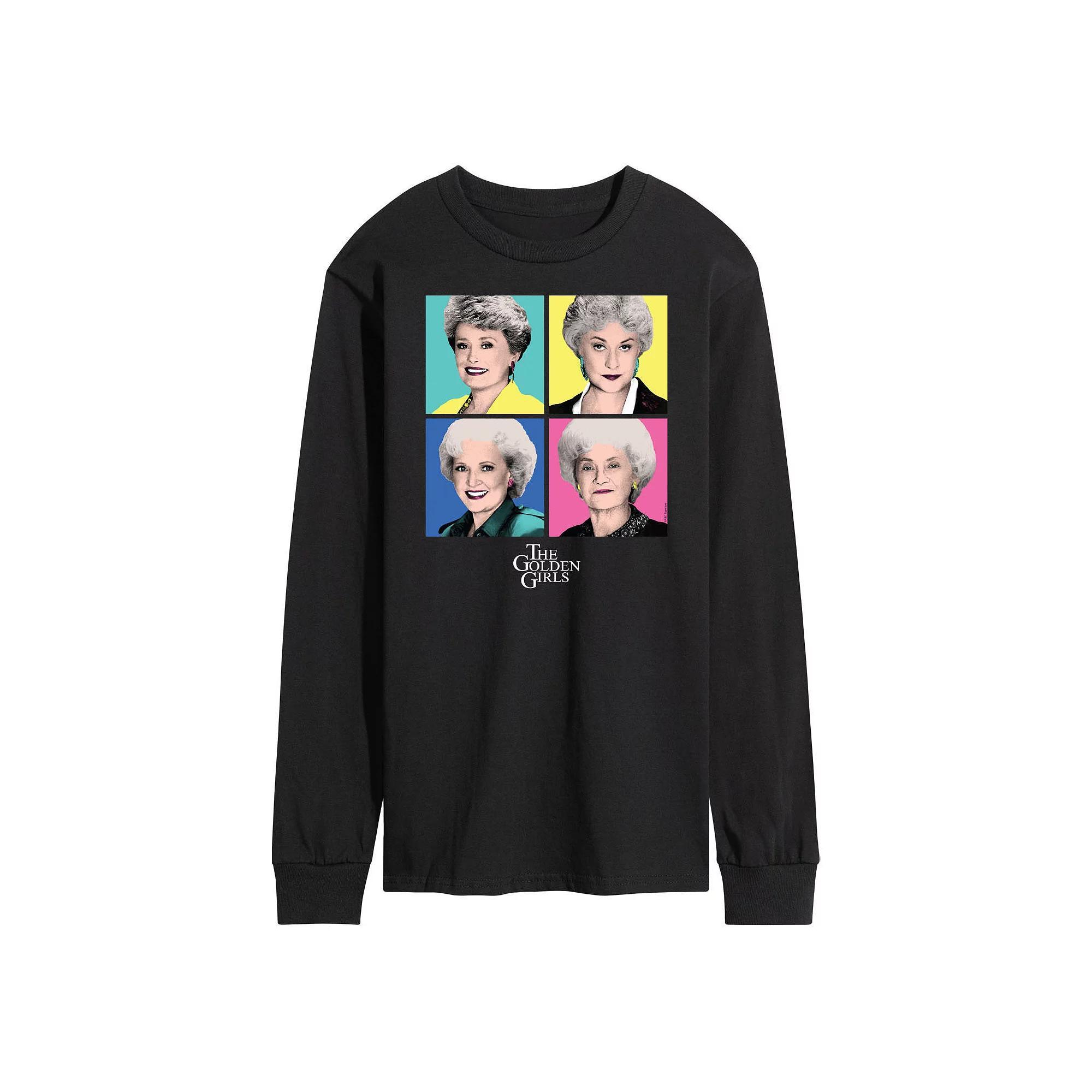 Mens Golden Girls Pop Art Long Sleeve Tee Product Image