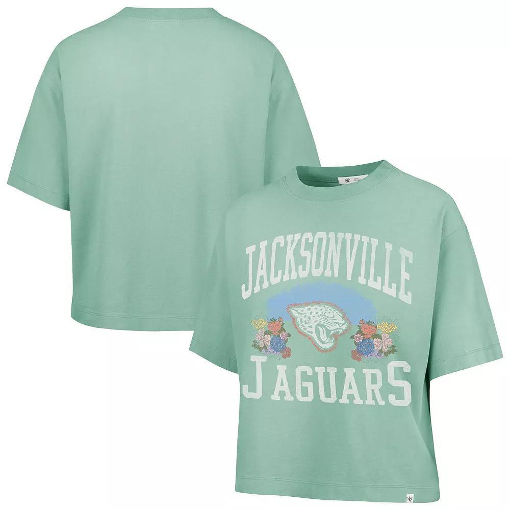 Women's '47  Mint Jacksonville Jaguars Florentina Montauk Cropped T-Shirt, Size: Small, Team Product Image
