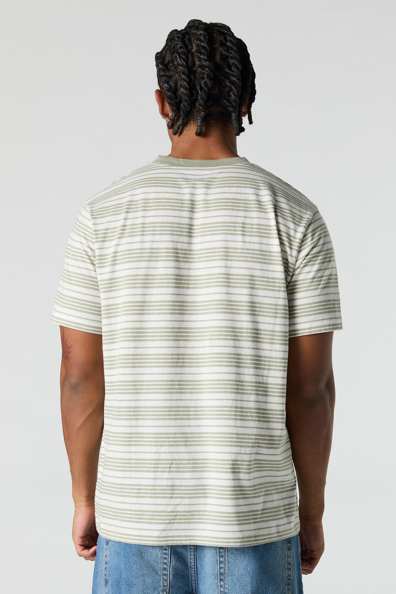 Multi-Striped Crewneck T-Shirt Male Product Image