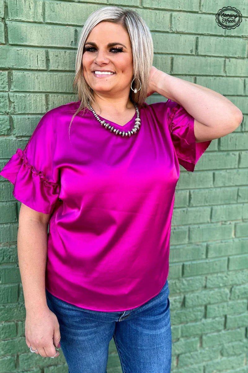 Downtown Darling Top Berry* Product Image