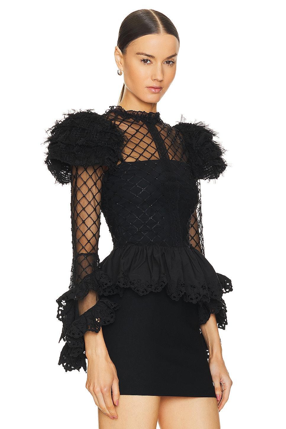 Embellished Sheer Blouse Susan Fang Product Image