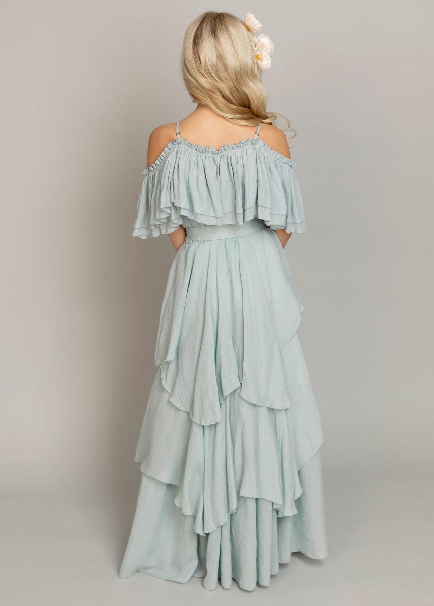 Litta Dress in Pale Blue Girls Product Image