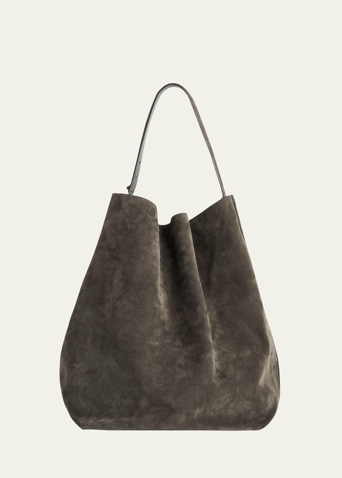 Belted Tote Bag in Suede Product Image