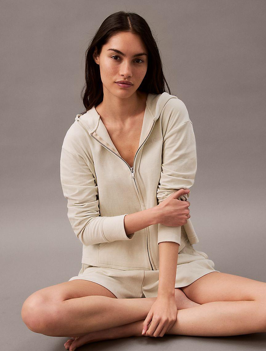 Icon Cotton Terry Zip Sleep Hoodie Product Image