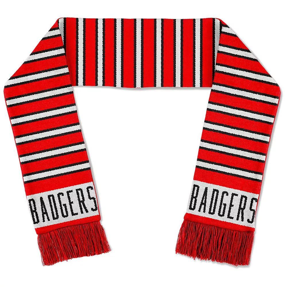 Men's Top of the World Red Wisconsin Badgers Tow Triple Down Knit Scarf Product Image