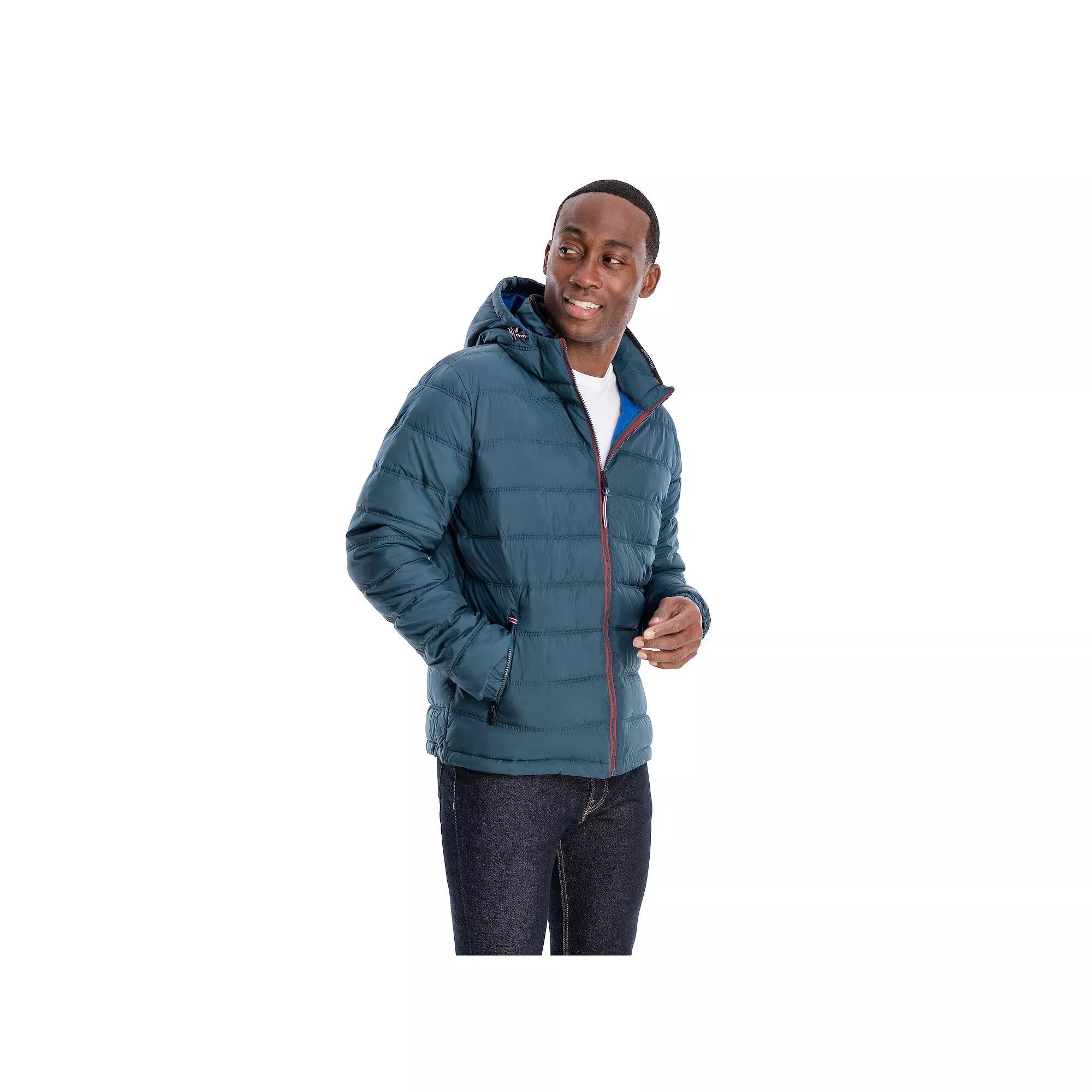 Mens London Fog Hooded Puffer Jacket Product Image