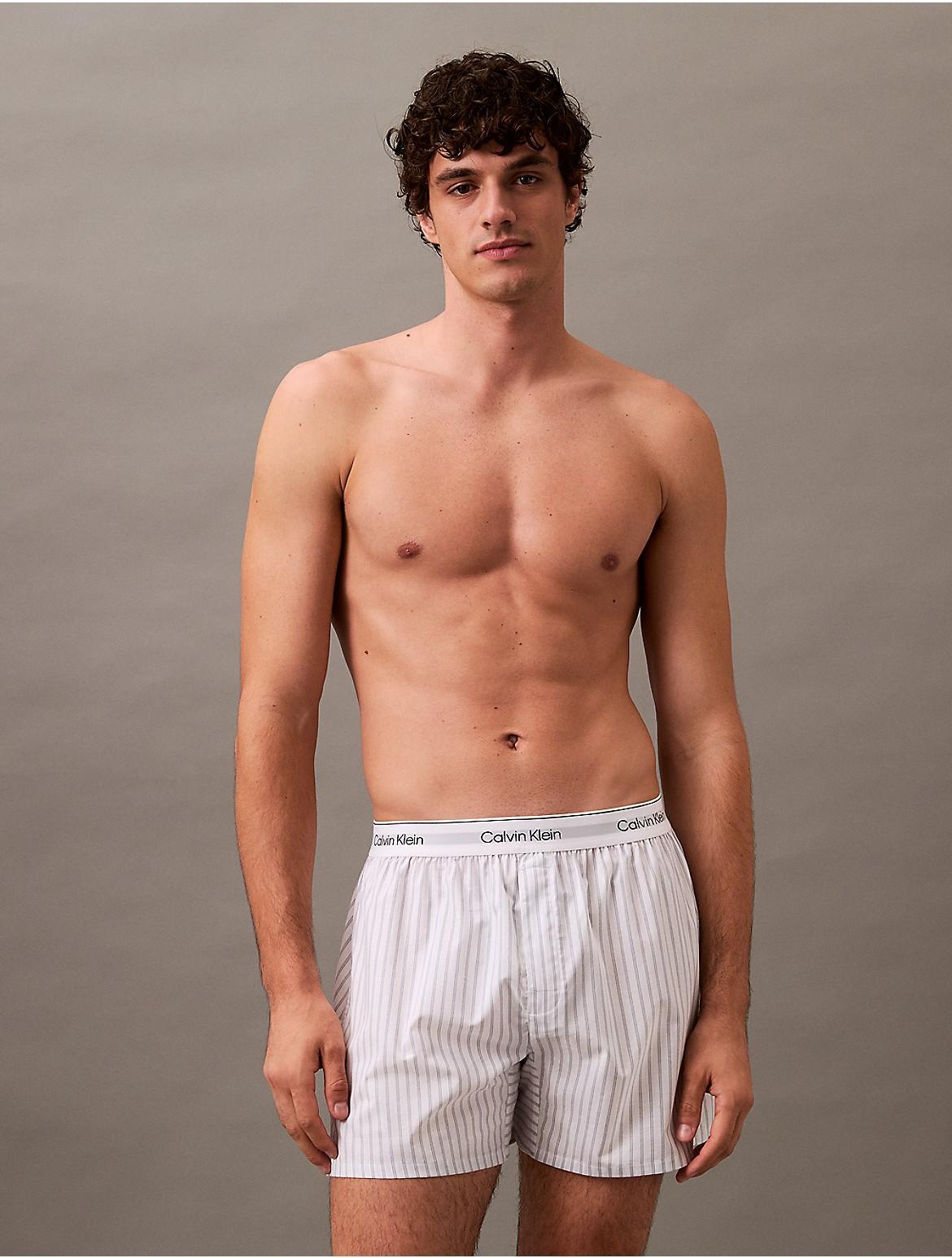 Calvin Klein Men's Cotton Poplin Boxer - Blue - M Product Image