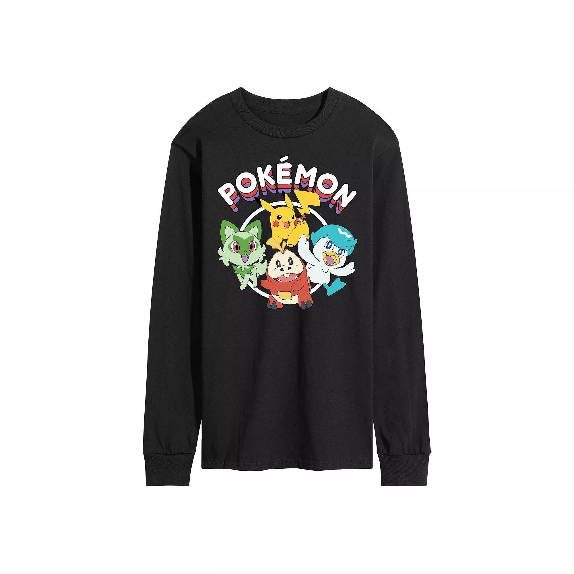 Mens Pokemon Scarlet Long Sleeve Graphic Tee Product Image