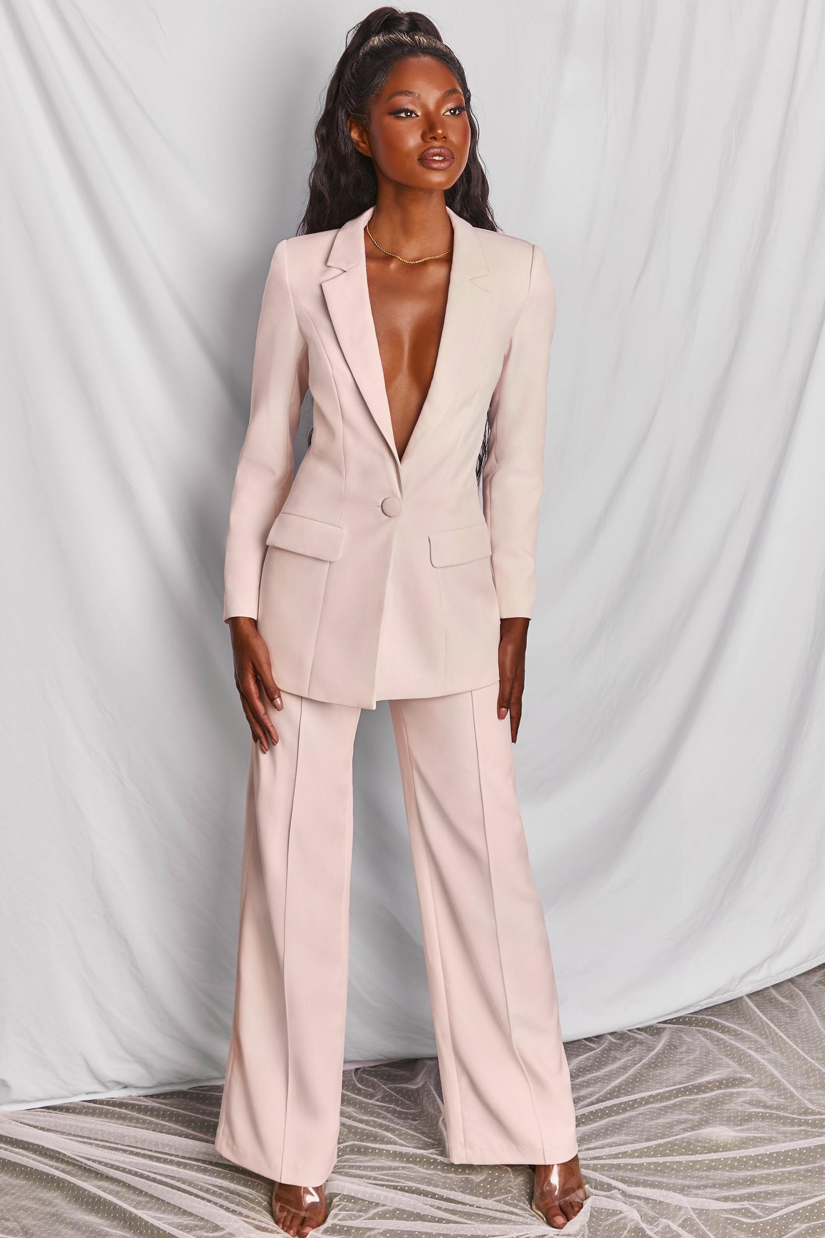 Wide Leg Trousers in Pink Product Image