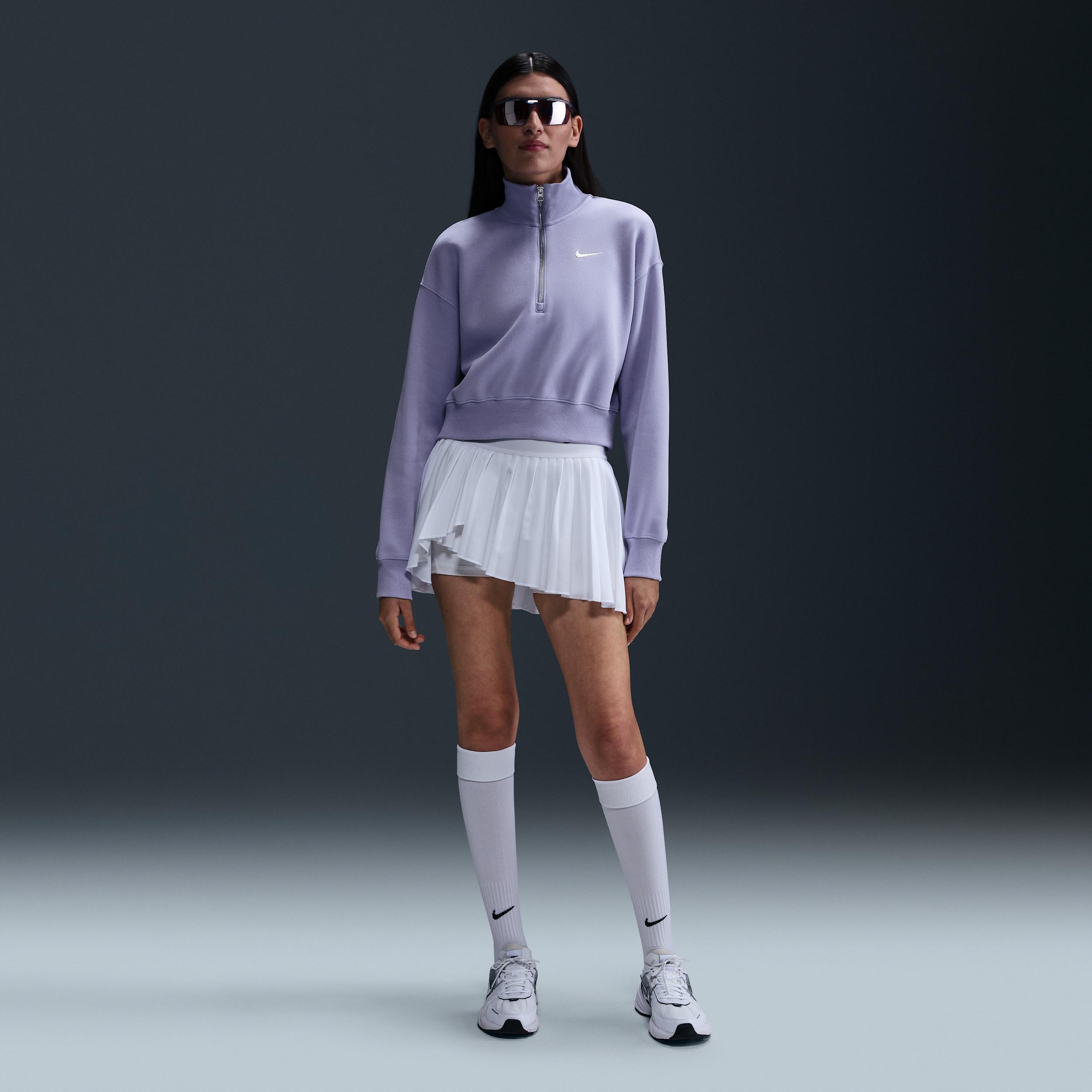 Women's Nike Sportswear Phoenix Fleece 1/4-Zip Cropped Sweatshirt Product Image
