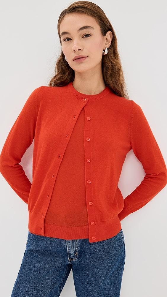Tibi Skinlike Mercerized Wool Shrunken Cardigan | Shopbop Product Image
