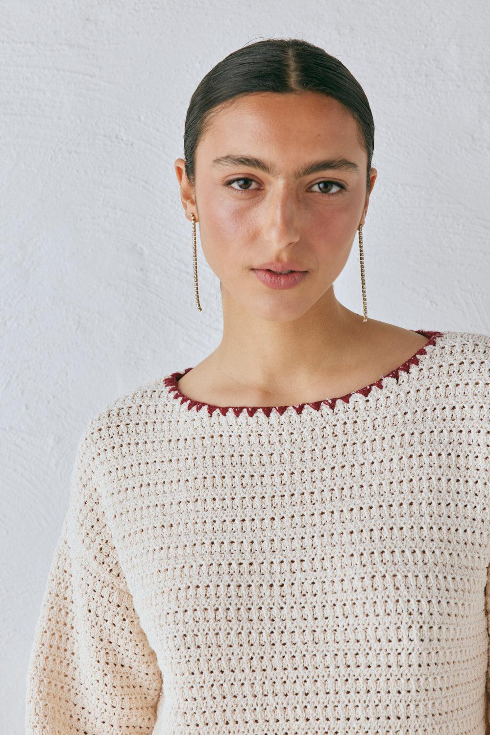 Stella Knit Tunic Cream Product Image