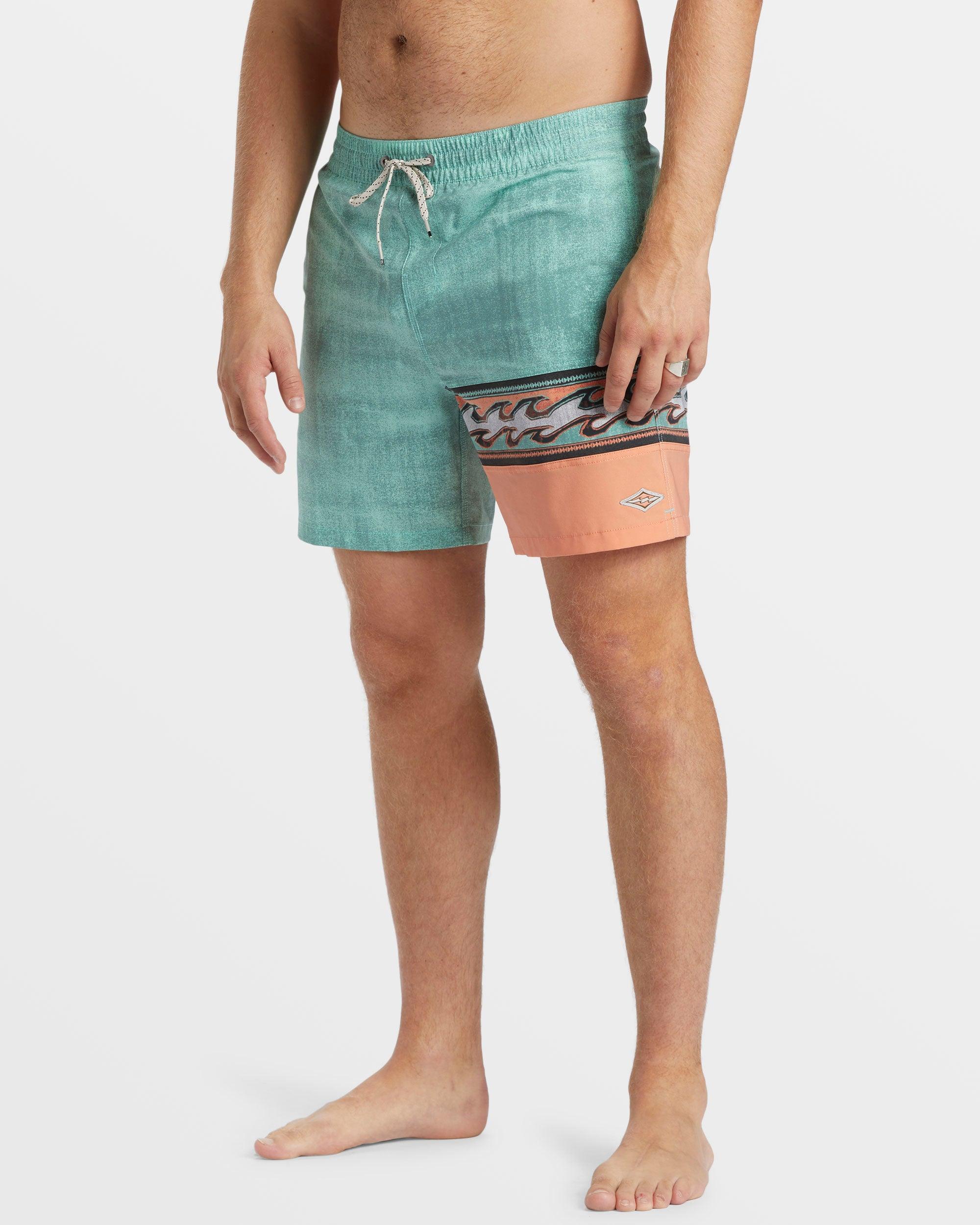 Burleigh Layback 17" Boardshorts - Dusty Teal Male Product Image
