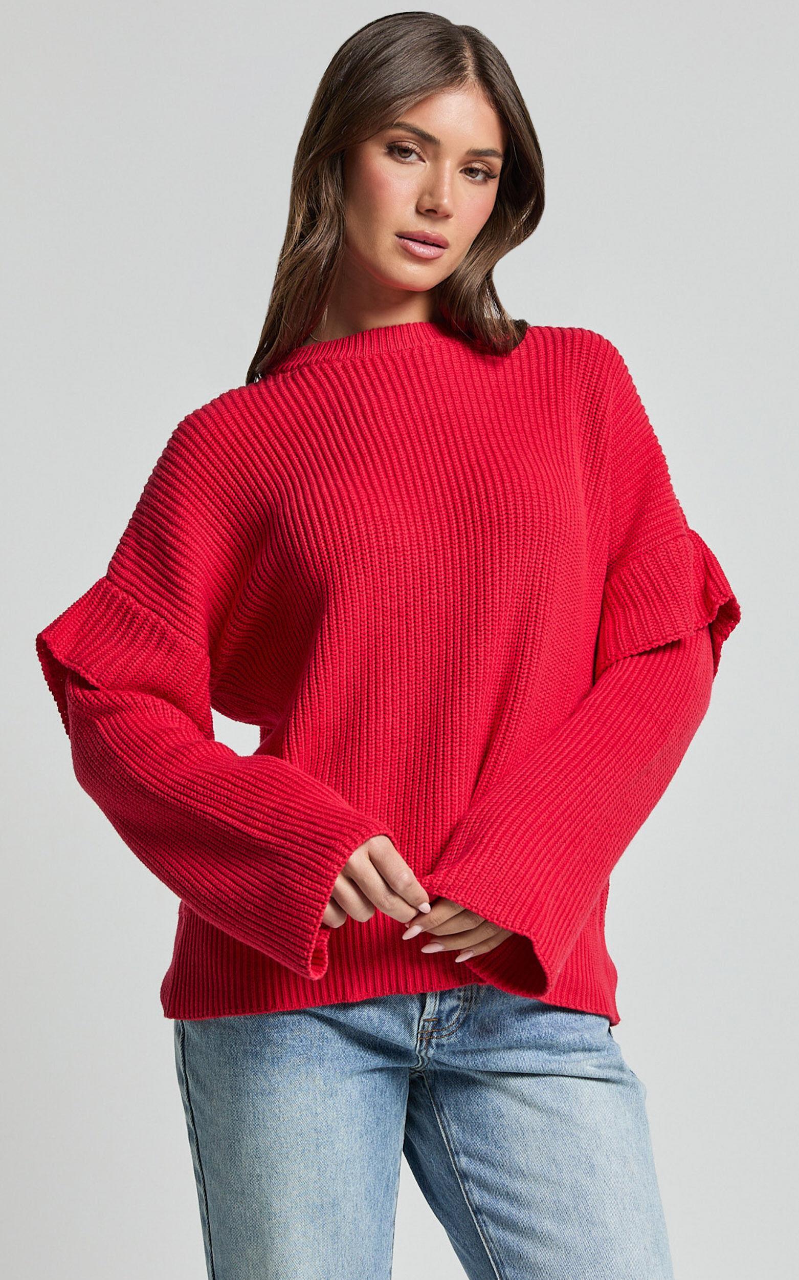 SNDYS The Label - Marabella Knit Jumper in Cherry Product Image