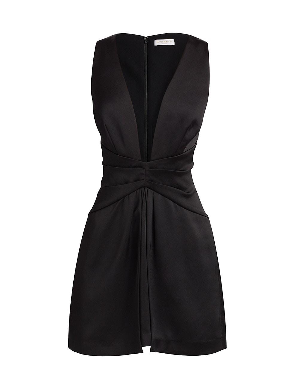 Womens Cassea Ruched Satin Minidress Product Image