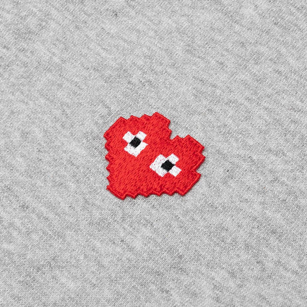 Comme des Garcons PLAY x the Artist Invader Hooded Sweatshirt - Top Grey Male Product Image