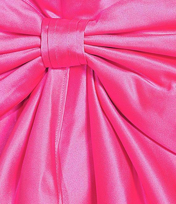 Lulus Satin Bow Strapless A-Line Mini Dress Product Image