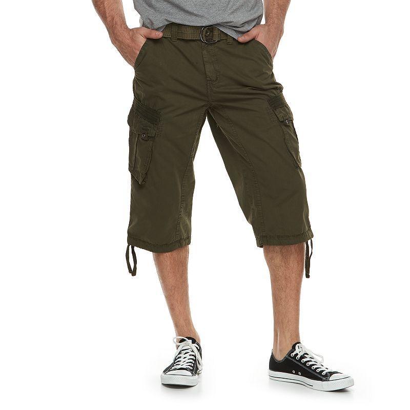 Men's Xray Messenger Belted Cargo Shorts, Size: 36, Black Camo Product Image