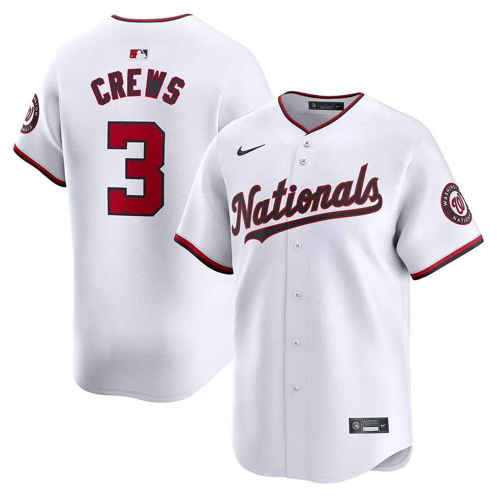 Men's Nike CJ Abrams White Washington Nationals Home Limited Player Jersey, Size: Medium Product Image