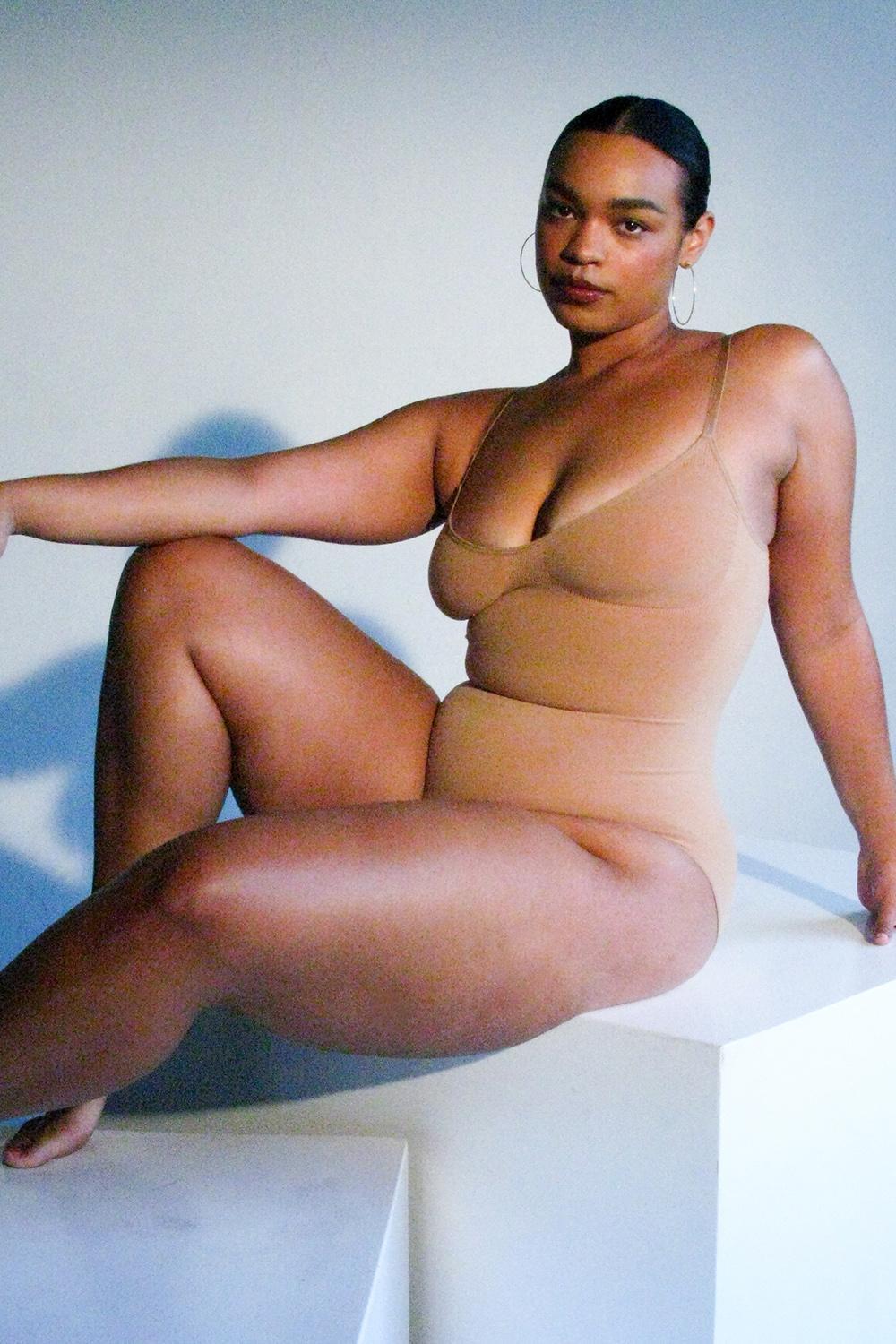 Sculpting Full Brief Bodysuit Almond Product Image