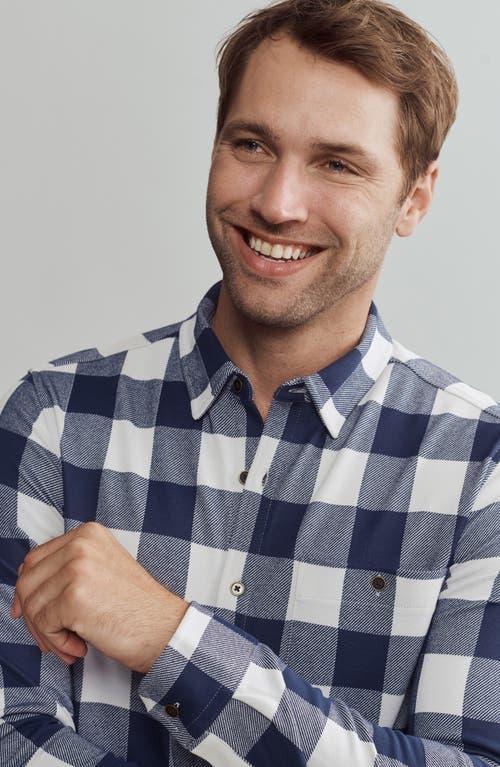 RHONE Hardy Flannel Shirt In Sleet Gray Buffalo Check Product Image