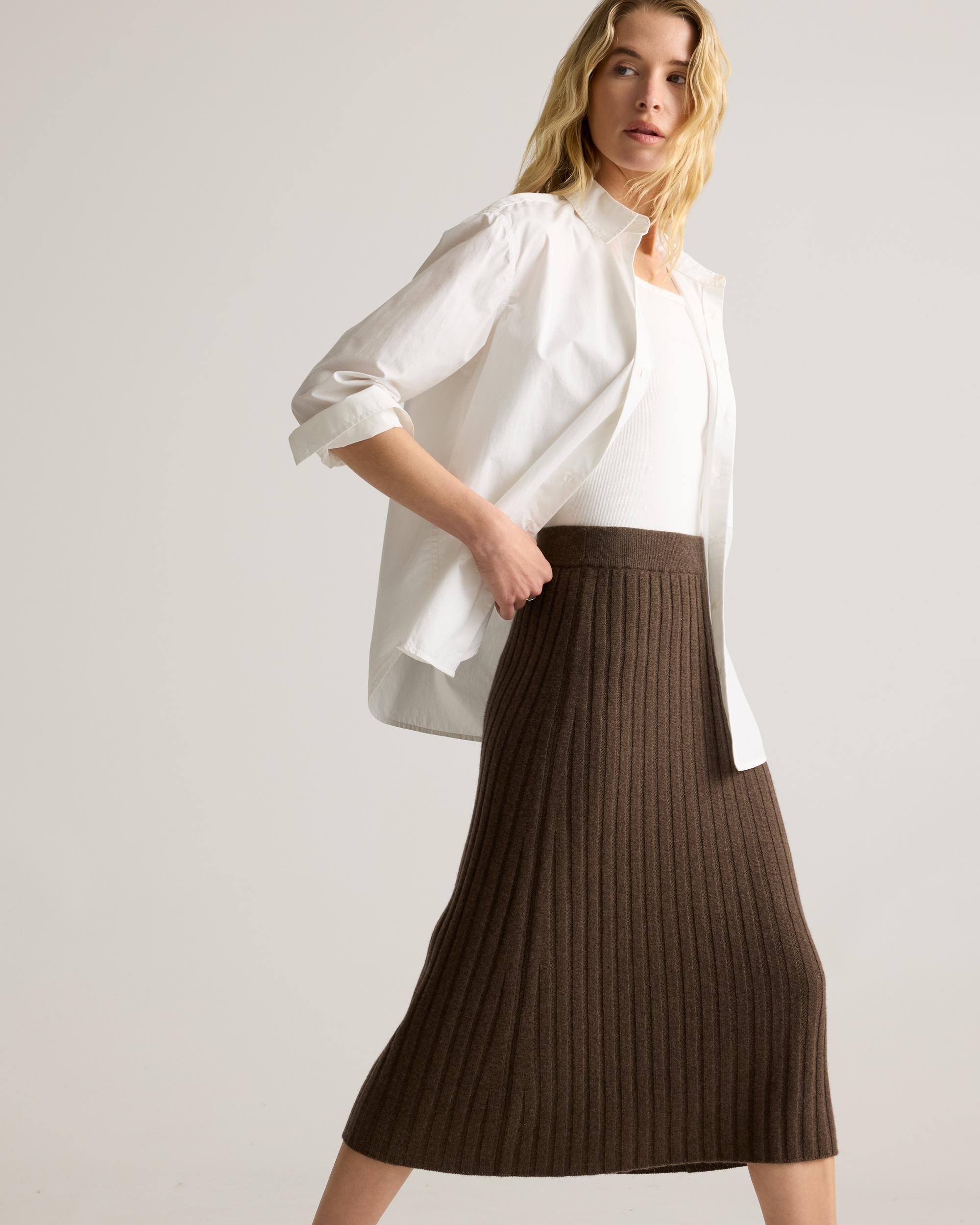 Quince | Women's Mongolian Cashmere Midi Skirt Size XL Product Image