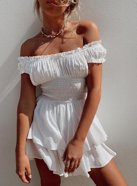 The Love Galore Romper White Lower Impact Product Image