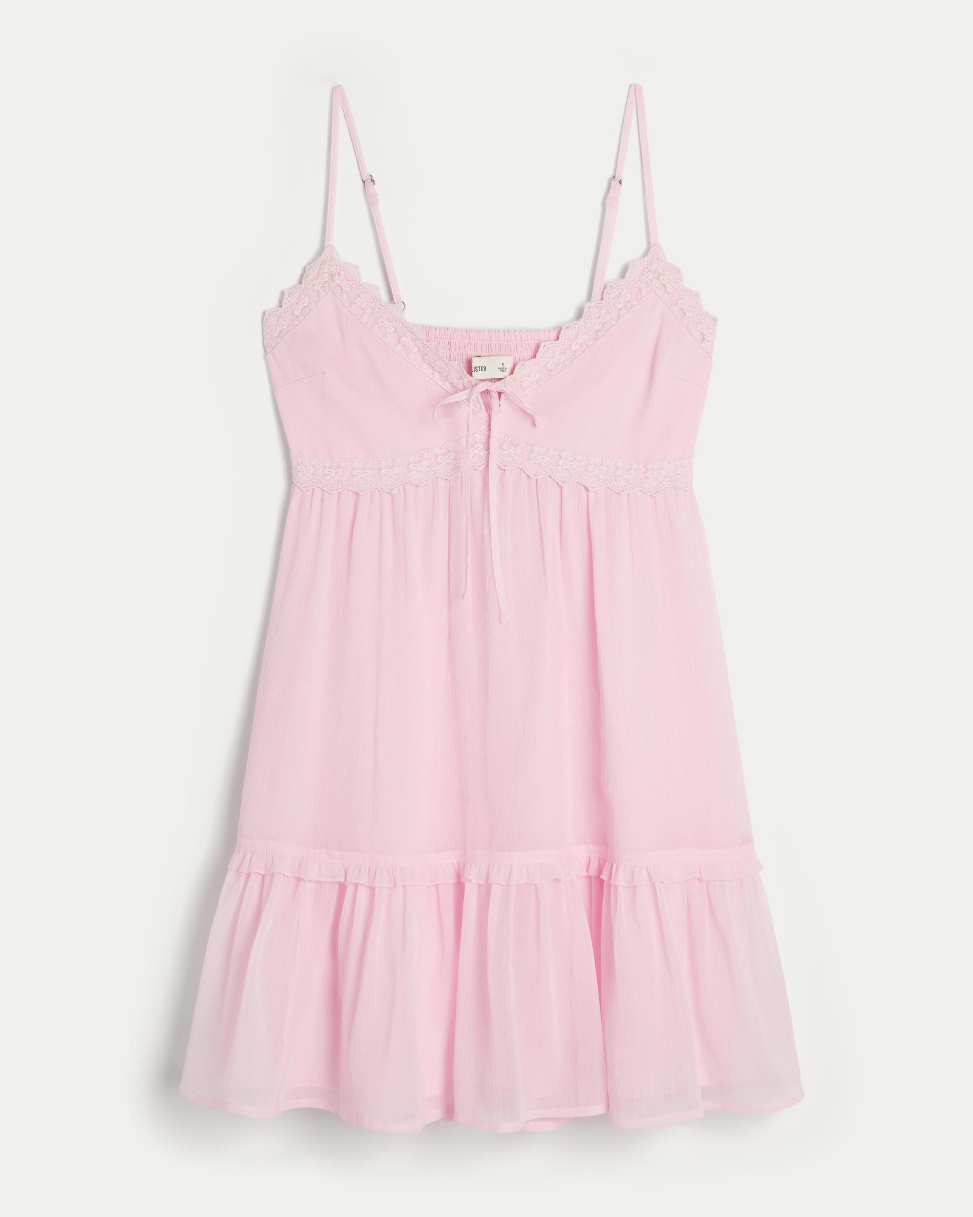 Chiffon Babydoll Mini Dress Product Image