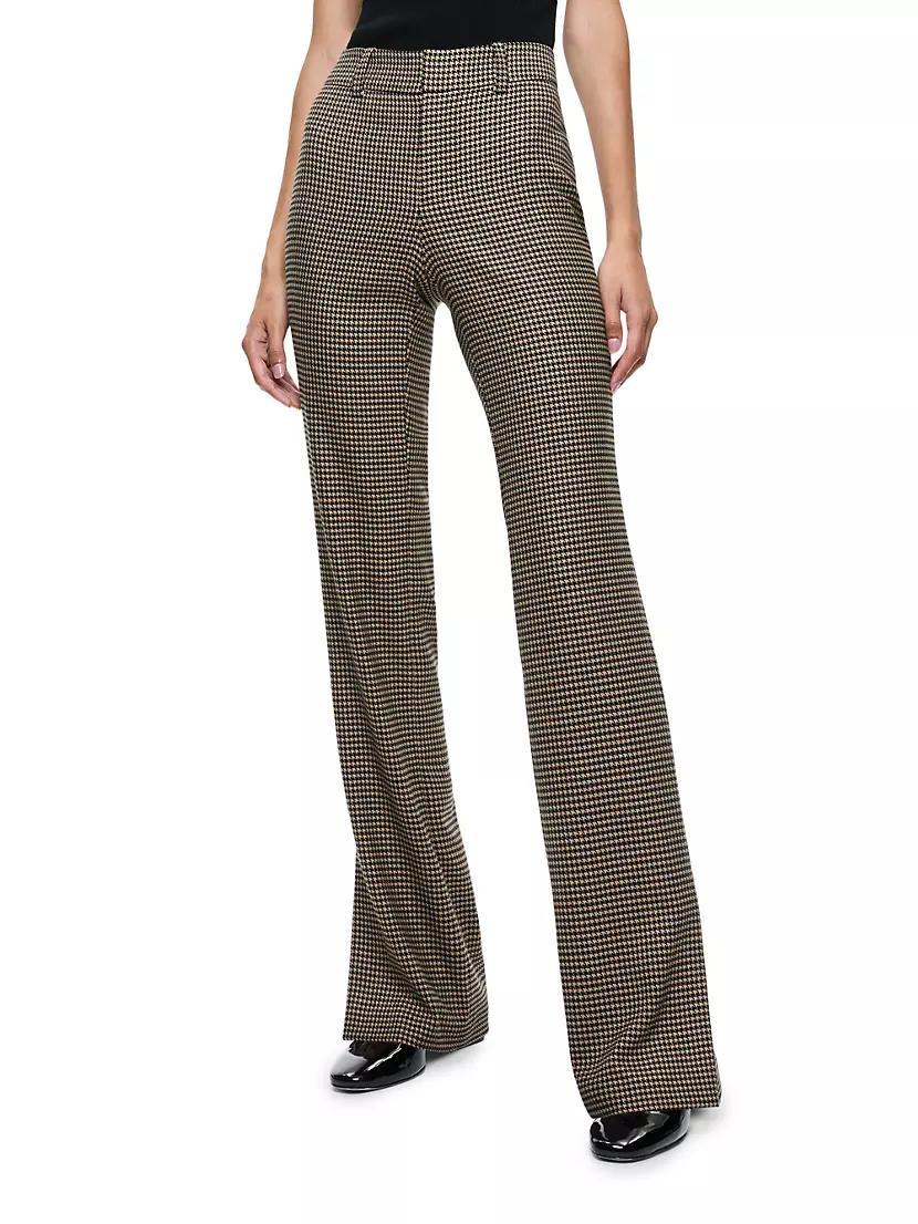 New Olivia Houndstooth Slim Flare Trousers Product Image