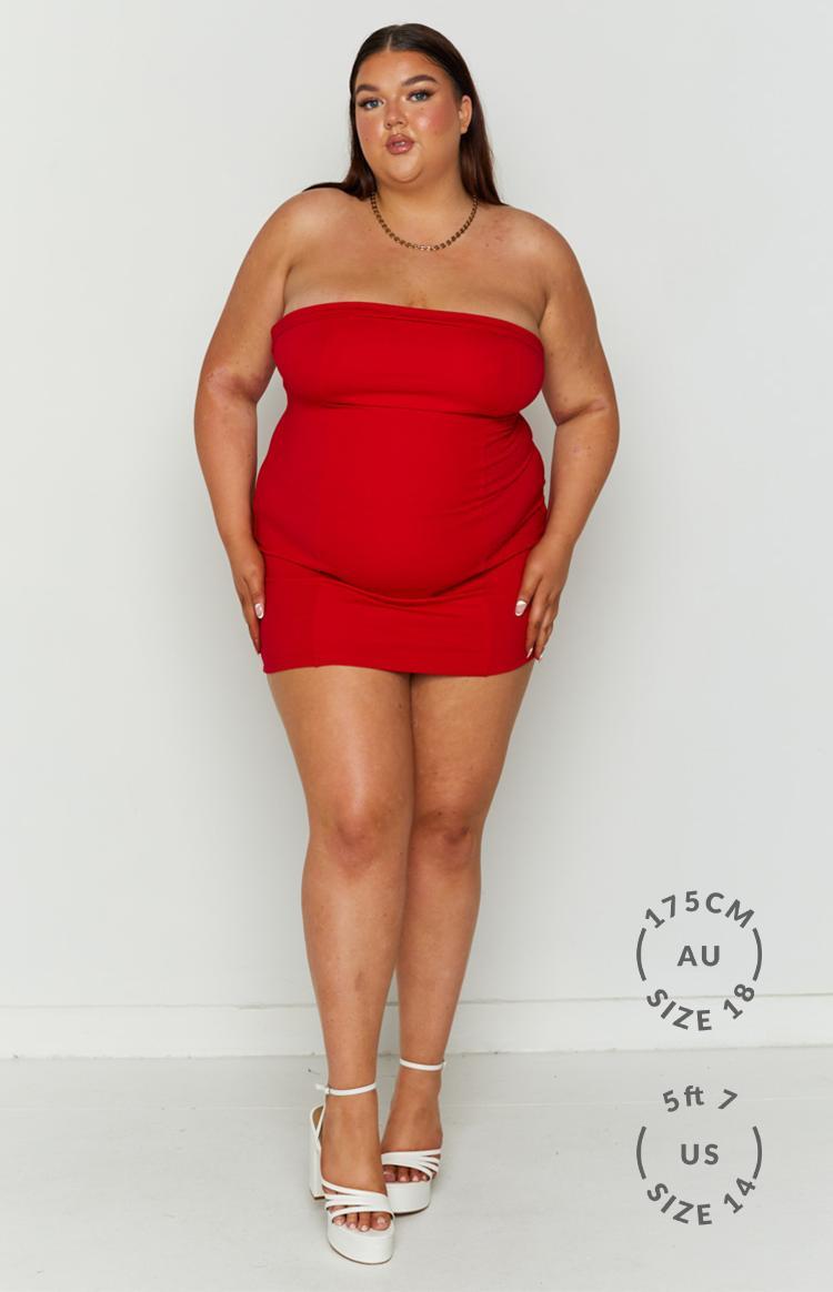 Carminia Red Mini Dress Product Image